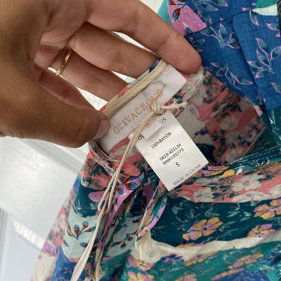 Olivaceous Halter Open Back Patchwork Floral Jumpsuit - Picture 7 of 8